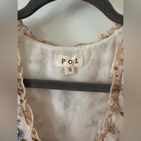 NWOT POL Floral Midi Dress High Low Hem Size Small Oversized - Picture 6 of 8